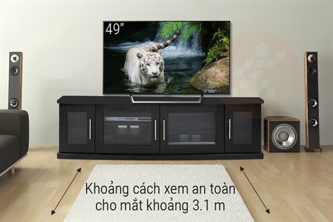 Internet Tivi Sony 49 inch KDL-49W750E có khoảng cách xem an toàn cho mắt
