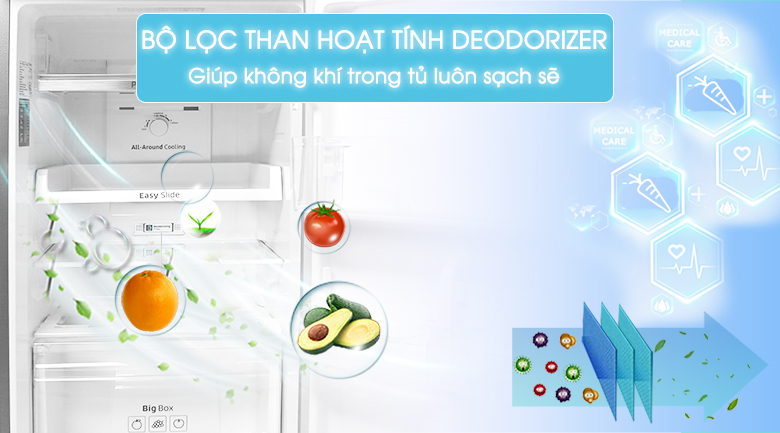 Tủ lạnh Samsung Inverter 236 lít RT22M4033S8/SV