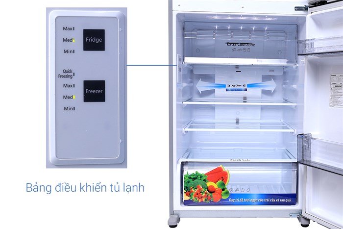 Tủ lạnh Panasonic Inverter 330 lít NR-BD418VSVN Màu Xám