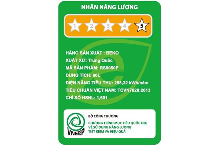 Tủ lạnh Beko 90 lít RS9050P Màu Xám