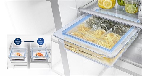 Giữ trọn vị ngon với ngăn chứa FreshZone - Tủ lạnh Samsung Inverter 620 lít RH58K6687SL/SV