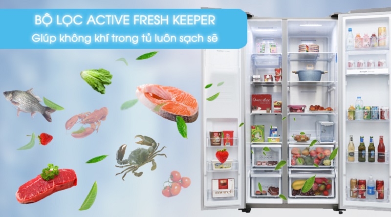 Bảo vệ sức khỏe cho bạn với bộ lọc Active Fresh Keeper - Tủ lạnh Samsung Inverter 620 lít RS58K6667SL/SV