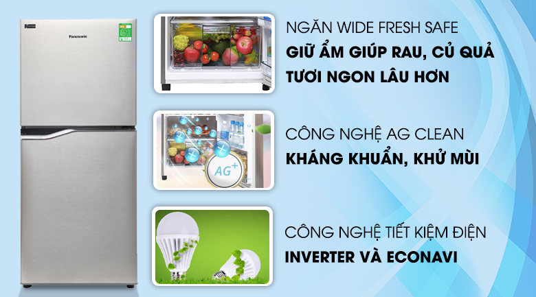 Tủ lạnh Panasonic Inverter 152 lít NR-BA178PSV1