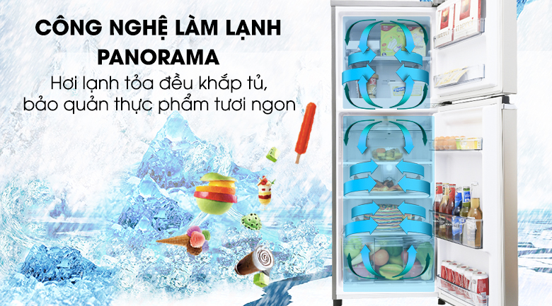 Công nghệ Panorama - Tủ lạnh Panasonic Inverter 188 lít NR-BA228PSV1 Công nghệ Panorama - Tủ lạnh Panasonic Inverter 188 lít NR-BA228PSV1