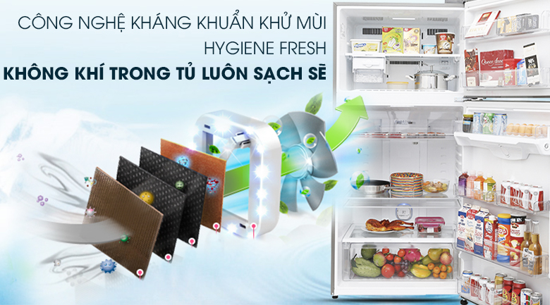 Bộ lọc kháng khuẩn Hygiene Fresh + TM - Tủ lạnh LG Inverter 475 lít GN-L602S