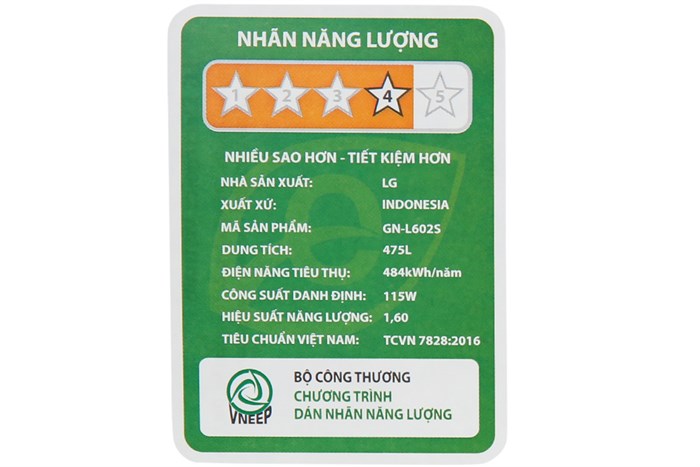 Tủ lạnh LG Inverter 475 lít GN-L602S Màu Xám