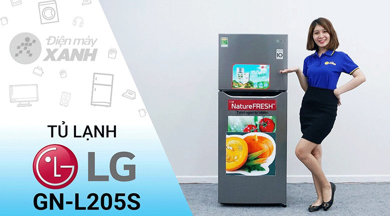 Tủ lạnh LG Inverter 187 lít GN-L205S
