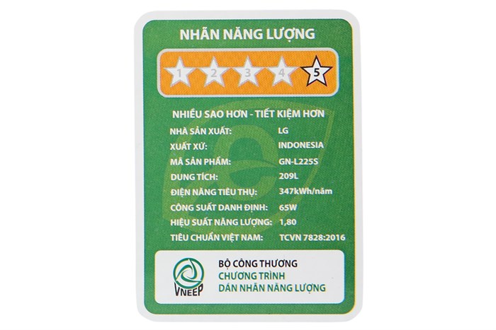 Tủ lạnh LG Inverter 209 lít GN-L225S Màu Inox