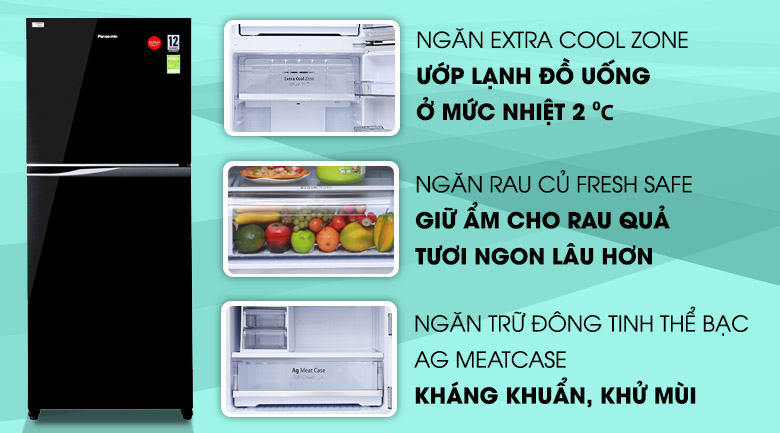 Tủ lạnh Panasonic Inverter 363 lít NR-BD418GKVN