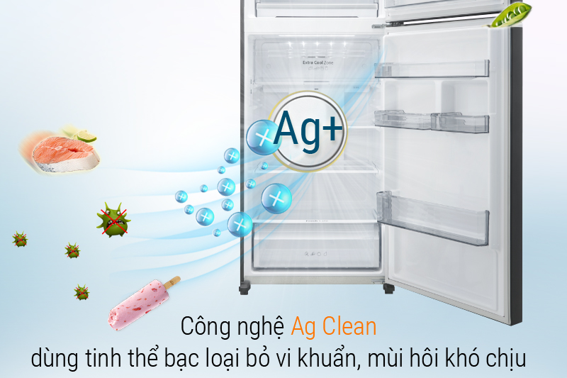 Công nghệ Ag Clean loại bỏ vi khuẩn gây mùi