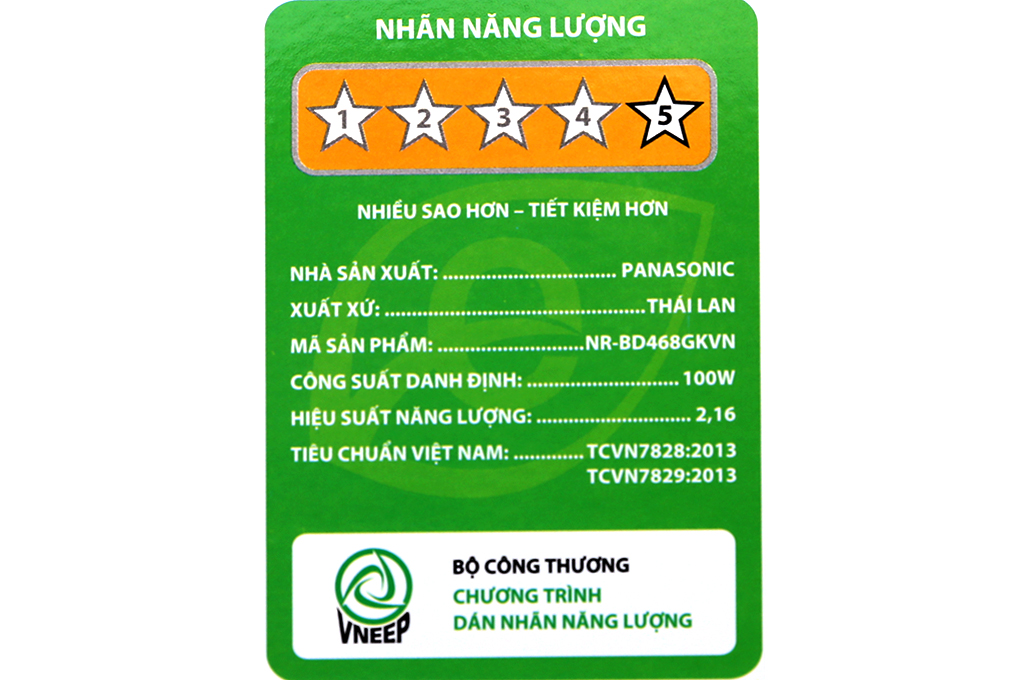 Tủ lạnh Panasonic Inverter 405 lít NR-BD468GKVN Màu Đen