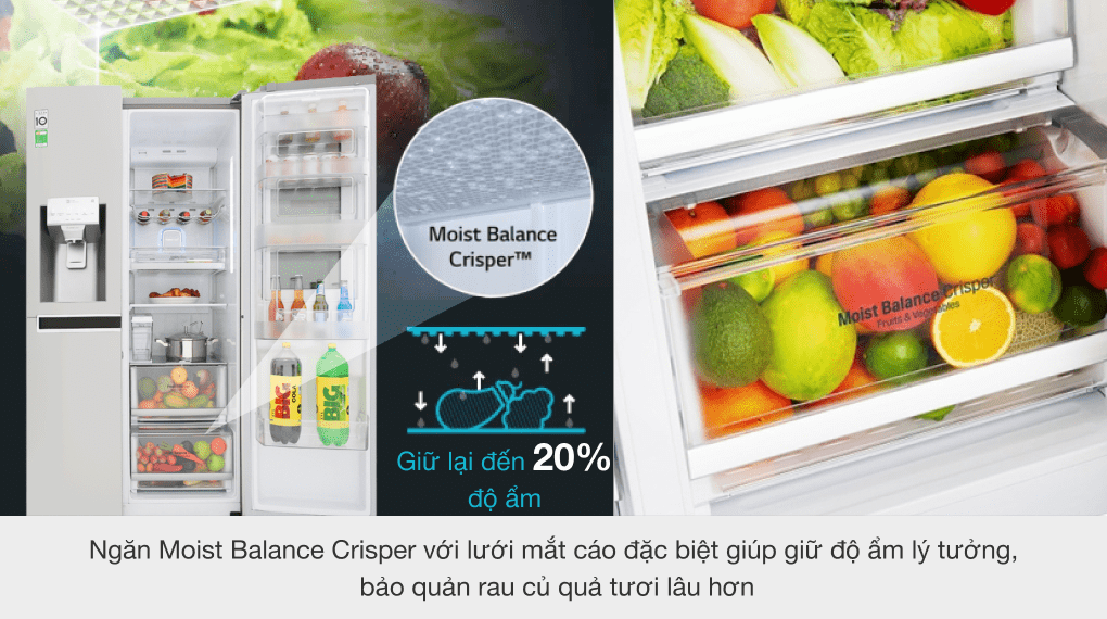 Tủ lạnh LG Inverter 601 lít Side By Side InstaView Door-in-Door GR-X247JS - 10