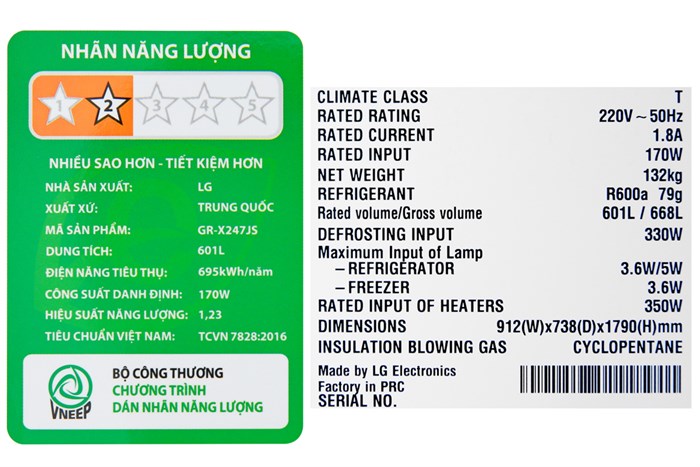 Tủ lạnh LG Inverter 601 lít Side By Side InstaView Door-in-Door GR-X247JS Màu Bạc