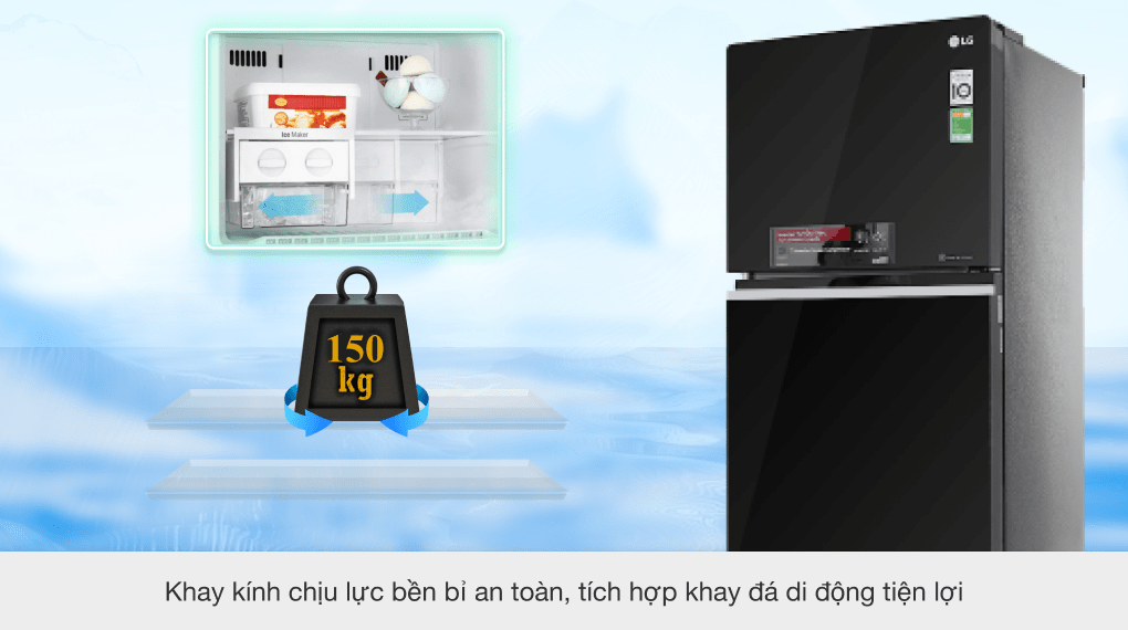 Tủ lạnh LG Inverter 393 lít GN-L422GB