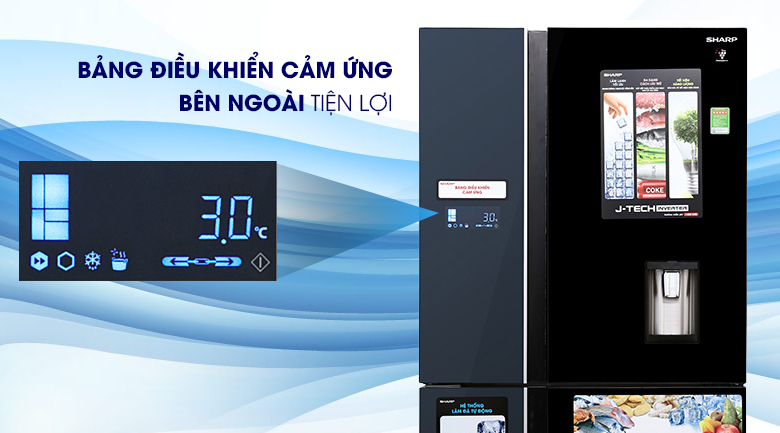 Tủ lạnh Sharp Inverter 665 lít SJ-F5X75VGW-BK