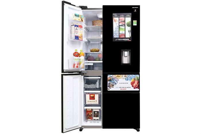 Tủ lạnh Sharp Inverter 665 lít SJ-F5X75VGW-BK Màu Đen