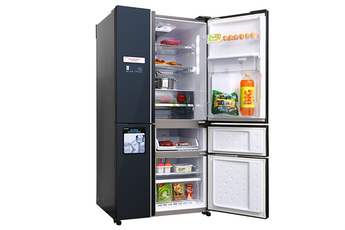 Tủ lạnh Sharp Inverter 665 lít SJ-F5X75VGW-BK Màu Đen