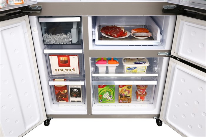 Tủ lạnh Sharp Inverter 665 lít SJ-F5X75VGW-BK Màu Đen