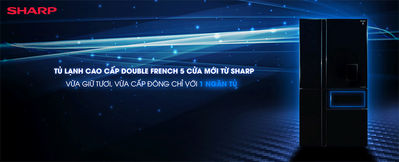 Thiết kế tủ lạnh Sharp inverter 768 lít SJ-F5X75VGW-BK Thiết kế tủ lạnh Sharp inverter 768 lít SJ-F5X75VGW-BK
