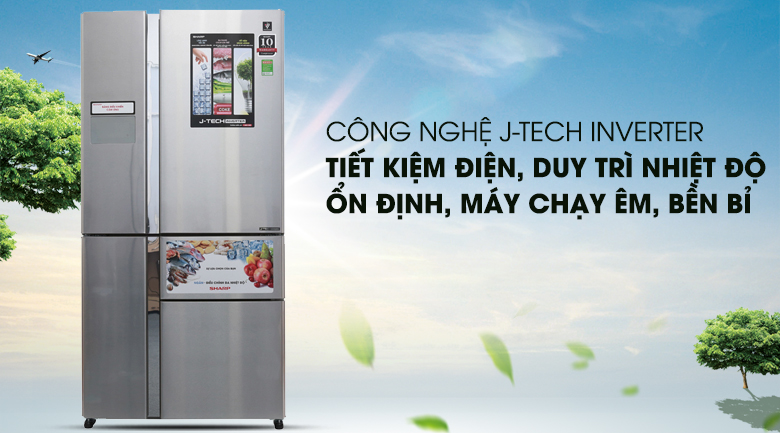 Tủ lạnh Sharp Inverter 665 lít SJ-F5X76VM-SL