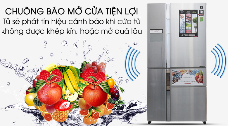 Tủ lạnh Sharp Inverter 665 lít SJ-F5X76VM-SL