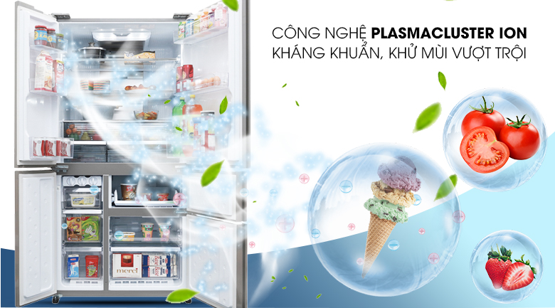 Tủ lạnh Sharp Inverter 665 lít SJ-F5X76VM-SL