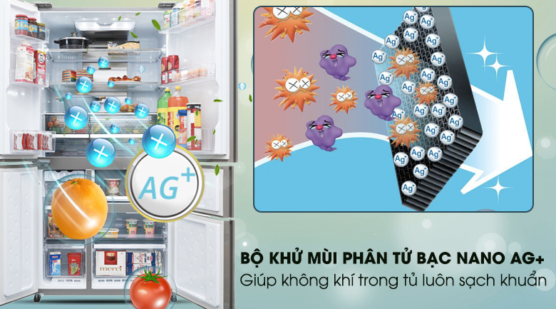 Tủ lạnh Sharp Inverter 665 lít SJ-F5X76VM-SL