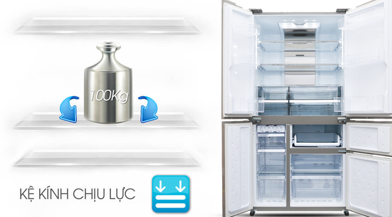 Tủ lạnh Sharp Inverter 665 lít SJ-F5X76VM-SL