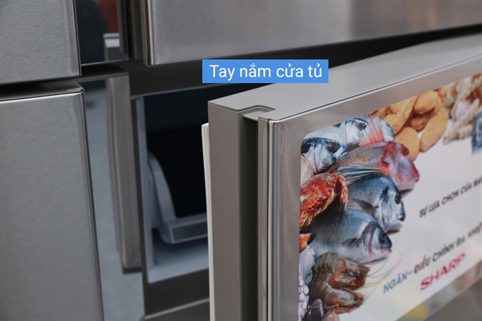 Tủ lạnh Sharp Inverter 665 lít SJ-F5X76VM-SL Màu Bạc