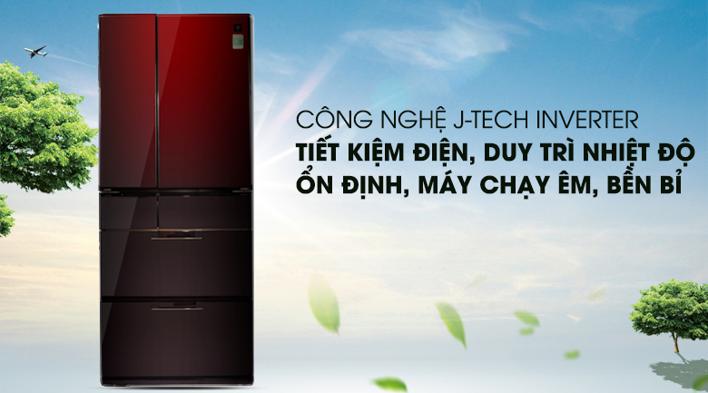 Tủ lạnh Sharp Inverter 470 lít SJ-GF60A-R/T
