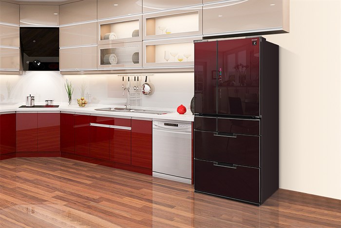 Tủ lạnh Sharp Inverter 470 lít SJ-GF60A-R/T Màu Đỏ đô