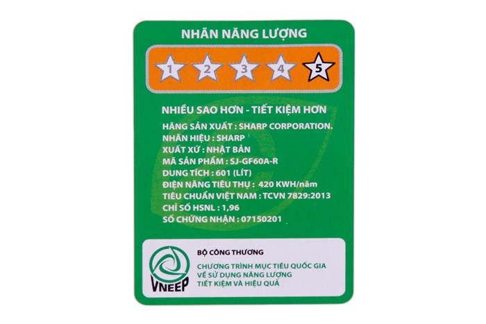 Tủ lạnh Sharp Inverter 470 lít SJ-GF60A-R/T Màu Đỏ đô