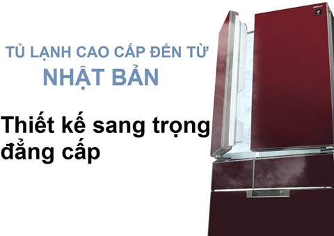 Độc đáo với thiết kế 6 cửa mang đến đẳng cấp mới - Tủ lạnh Sharp 601 lít SJ-GF60A-R