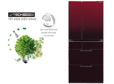 Vận hành bền bỉ với công nghệ biến tần Inverter tiết kiệm điện năng - Tủ lạnh Sharp 601 lít SJ-GF60A-R