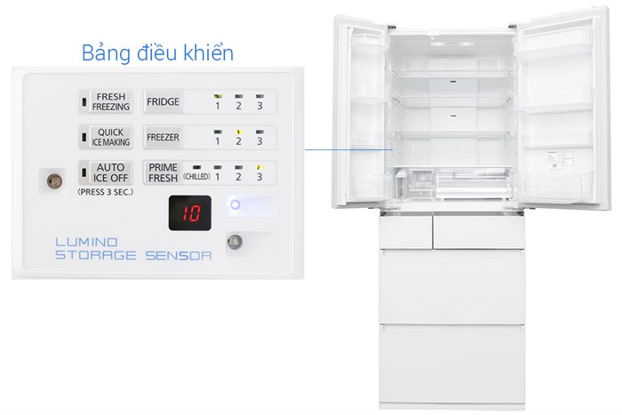 Tủ lạnh Panasonic Inverter 489 lít NR-F510GT-W2 Màu Trắng