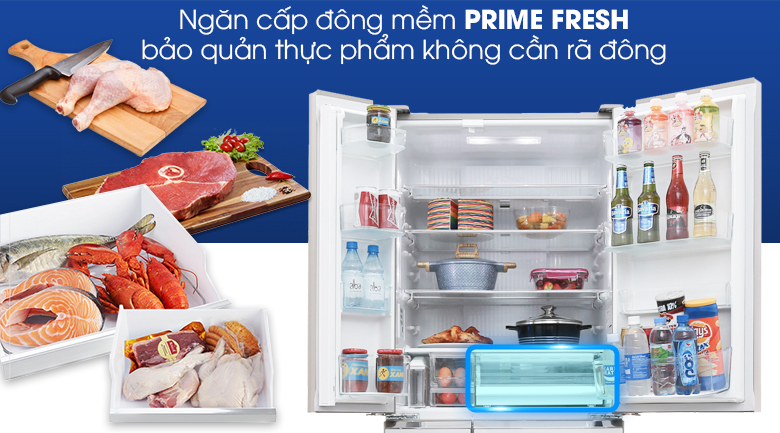 Ngăn cấp đông mềm PrimeFresh - Tủ lạnh Panasonic Inverter 489 lít NR-F510GT-N2 Ngăn cấp đông mềm PrimeFresh - Tủ lạnh Panasonic Inverter 489 lít NR-F510GT-N2