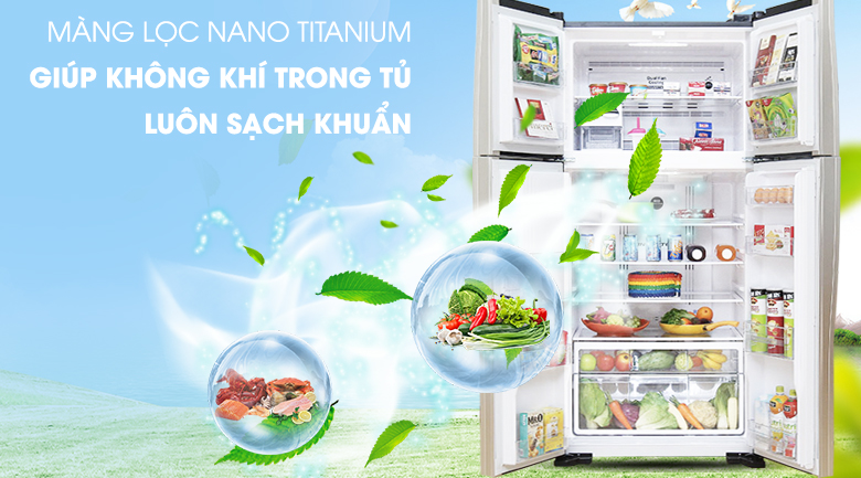 Màng lọc Nano kháng khuẩn, khử mùi hiệu quả - Tủ lạnh Hitachi Inverter 540 lít R-W660PGV3 GBW Màng lọc Nano kháng khuẩn, khử mùi hiệu quả - Tủ lạnh Hitachi Inverter 540 lít R-W660PGV3 GBW