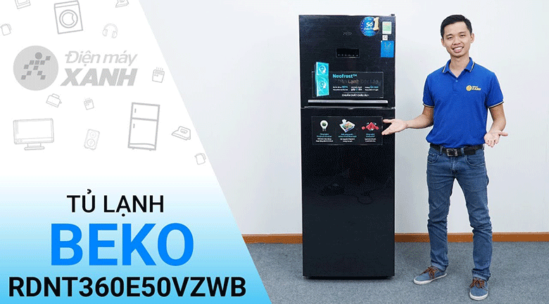 Tủ lạnh Beko Inverter 321 lít RDNT360E50VZWB