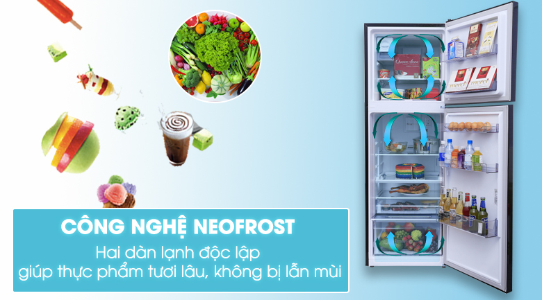 NeoFrost Technology - hai dàn lạnh độc lập ngăn thực phẩm lẫn mùi vào nhau NeoFrost Technology - hai dàn lạnh độc lập ngăn thực phẩm lẫn mùi vào nhau