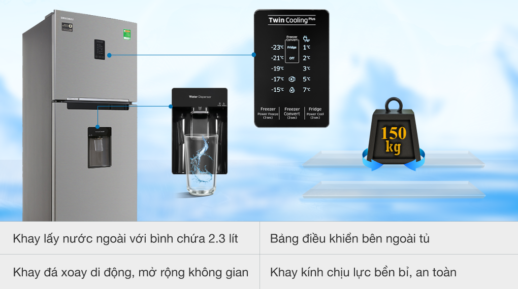 Tủ lạnh Samsung Inverter 319 lít RT32K5932S8/SV