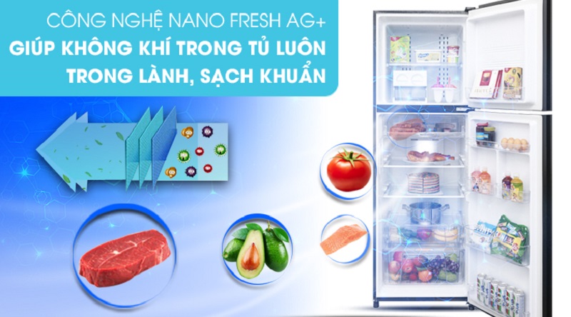 Diệt khuẩn và khử mùi Nano Fresh Ag+ - Tủ lạnh Aqua Inverter 373 lít AQR-IG377DN GB