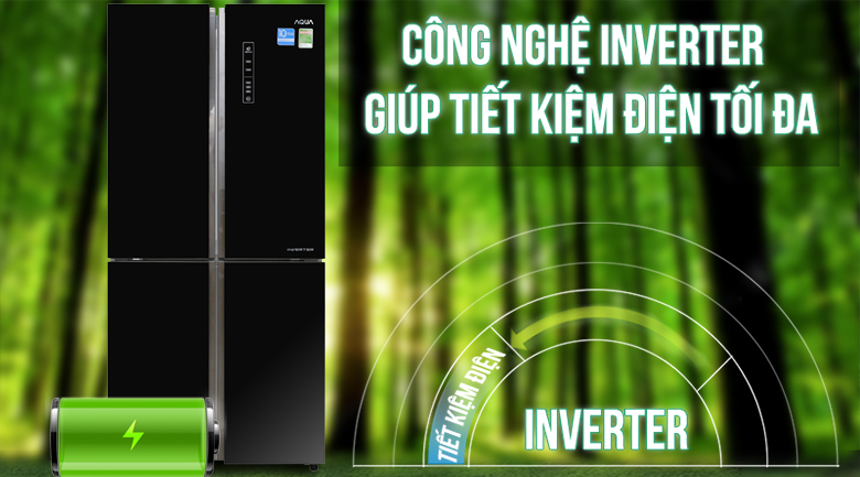 Công nghệ inverter - Tủ lạnh Aqua Inverter 516 lít AQR-IG525AM GB