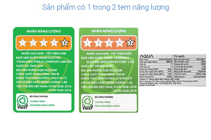 Tủ lạnh Aqua Inverter 456 lít Multi Door AQR-IG525AM GB Màu Đen