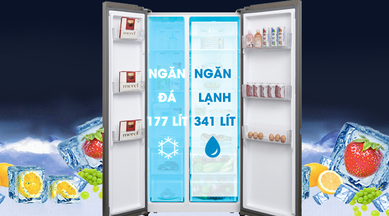 Tủ lạnh Aqua Inverter 518 lít AQR-IG585AS GS