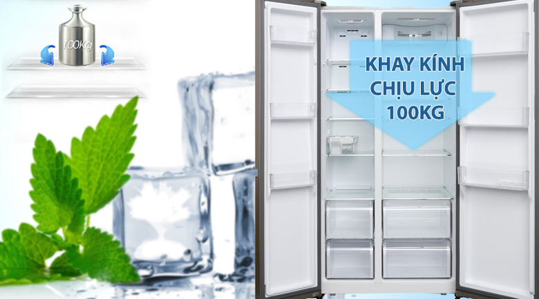 Tủ lạnh Aqua Inverter 518 lít AQR-IG585AS GS