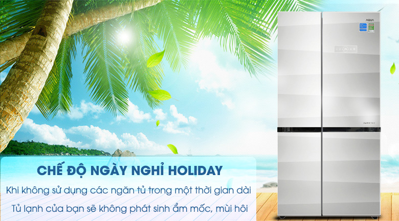 Chế độ Holiday - Tủ lạnh Aqua Inverter 565 lít AQR-IG585AS GS