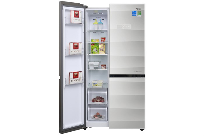 Tủ lạnh Aqua Inverter 518 lít AQR-IG585AS GS Màu Bạc