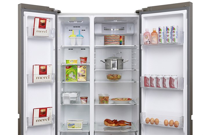 Tủ lạnh Aqua Inverter 518 lít AQR-IG585AS GS Màu Bạc