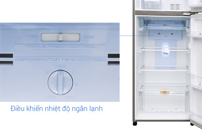 Tủ lạnh Aqua Inverter 267 lít AQR-I287BN PS Màu Vàng đồng