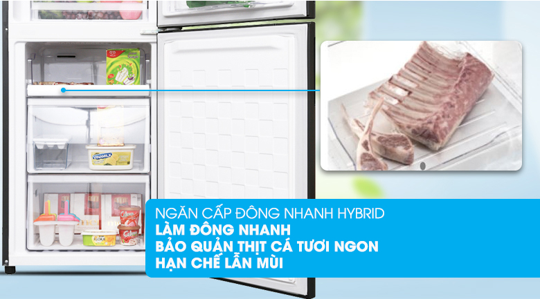 Ngăn làm lạnh nhanh Hybird - Tủ lạnh Hitachi Inverter 330 lít BG410PGV6X (GBK)